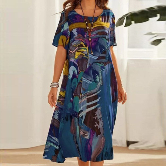 Mira™ - Robe décontractée grande taille à nouer