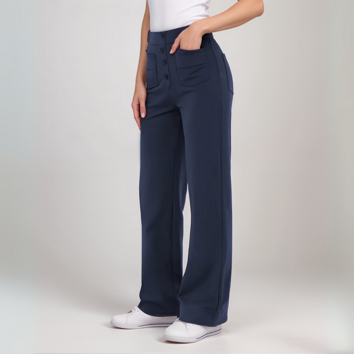 Elsa | Pantalon élastique à taille haute