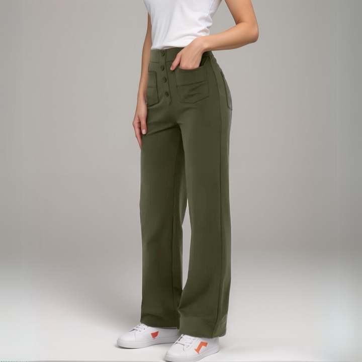 Elsa | Pantalon élastique à taille haute