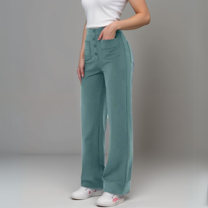 Elsa | Pantalon élastique à taille haute