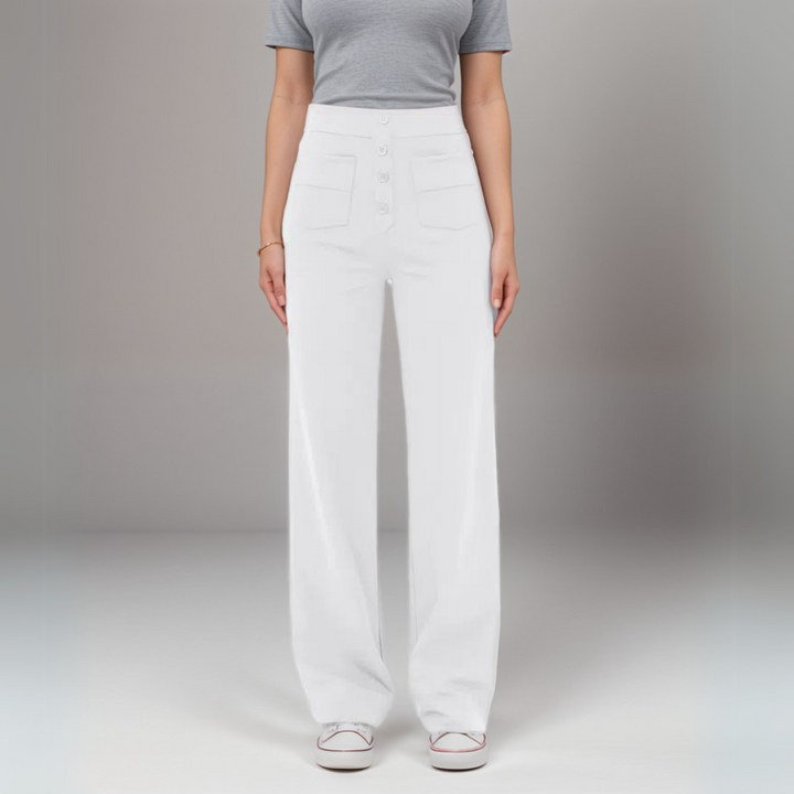 Elsa | Pantalon élastique à taille haute