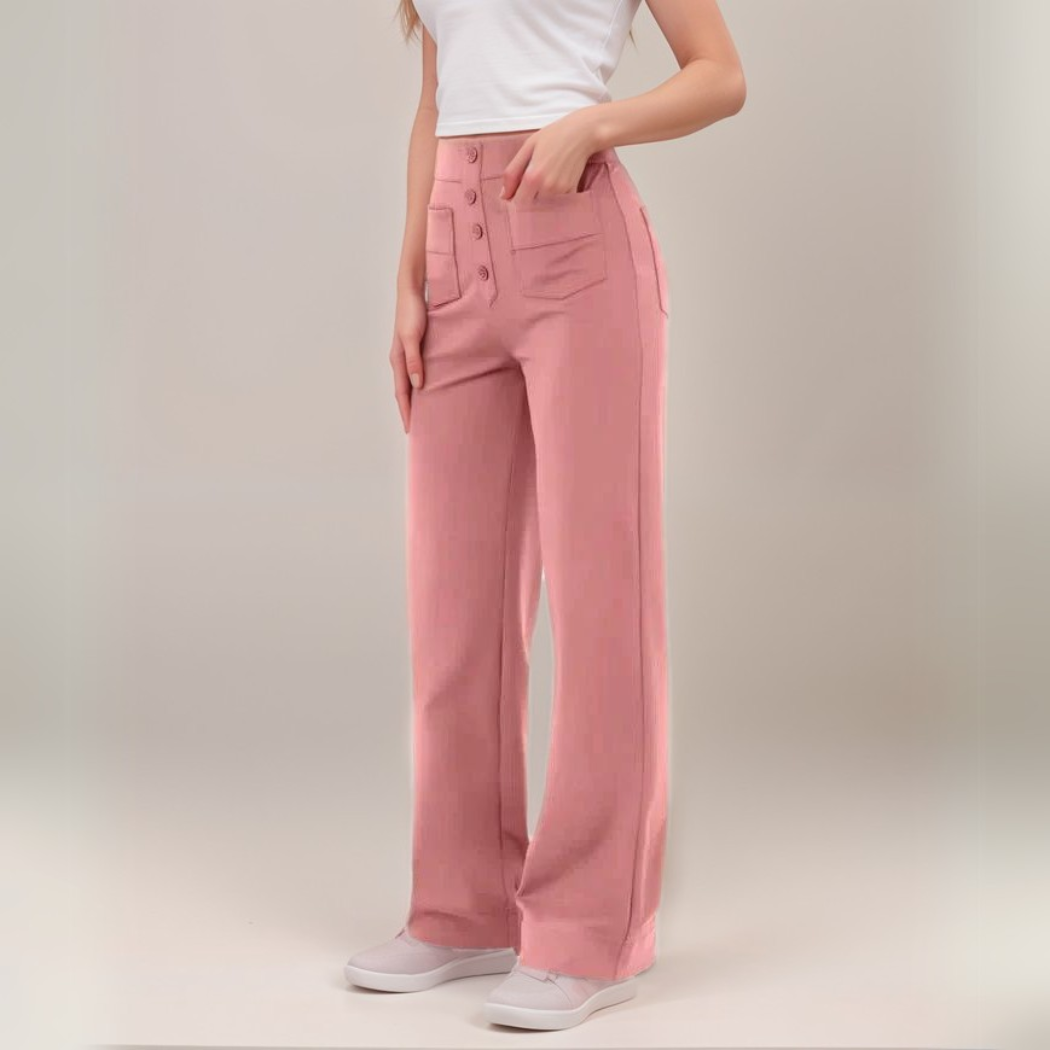 Elsa | Pantalon élastique à taille haute