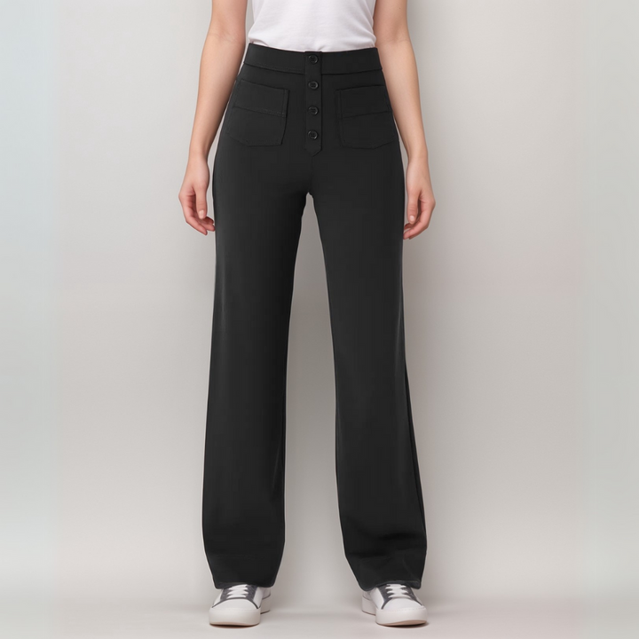 Elsa | Pantalon élastique à taille haute