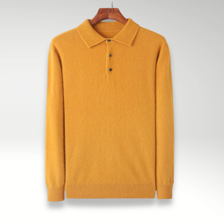 Le Cloe™ | Pull polo en vison et cachemire