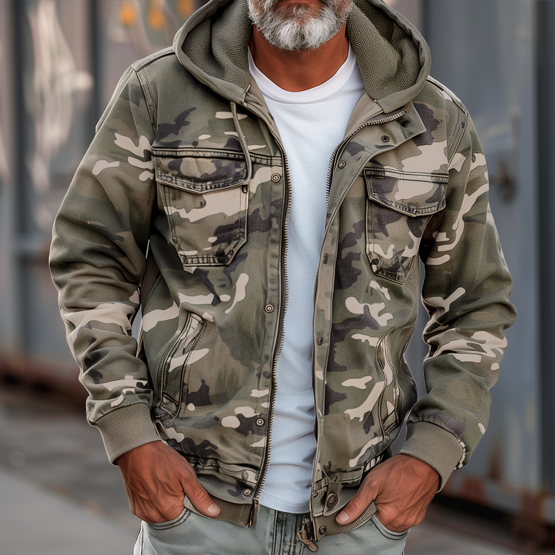 Léon™ | Veste cargo camouflage avec poches