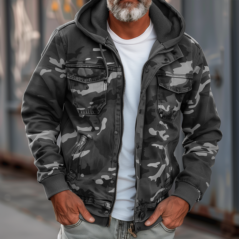 Léon™ | Veste cargo camouflage avec poches