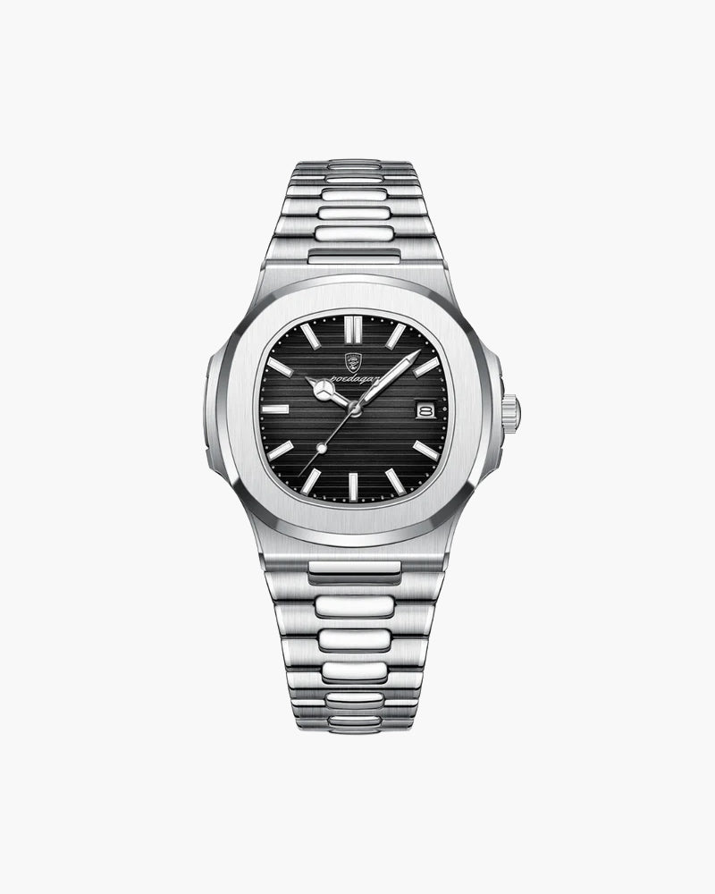 Montre de luxe en acier inoxydable