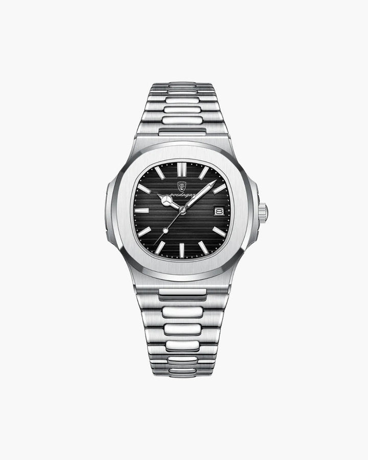 Montre de luxe en acier inoxydable