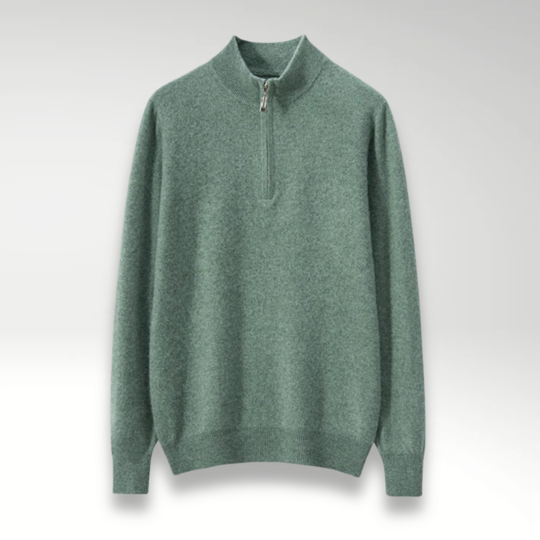 Le Cloe™ | Pull à fermeture éclair en cachemire classique pour hommes