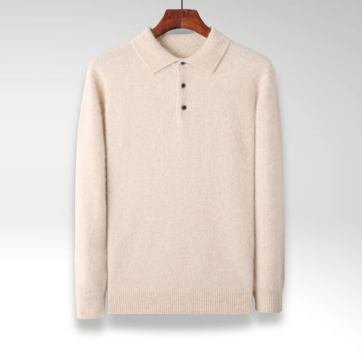 Le Cloe™ | Pull polo en vison et cachemire