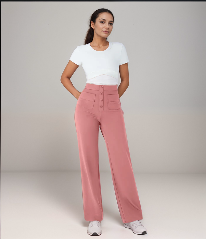 Elsa | Pantalon élastique à taille haute