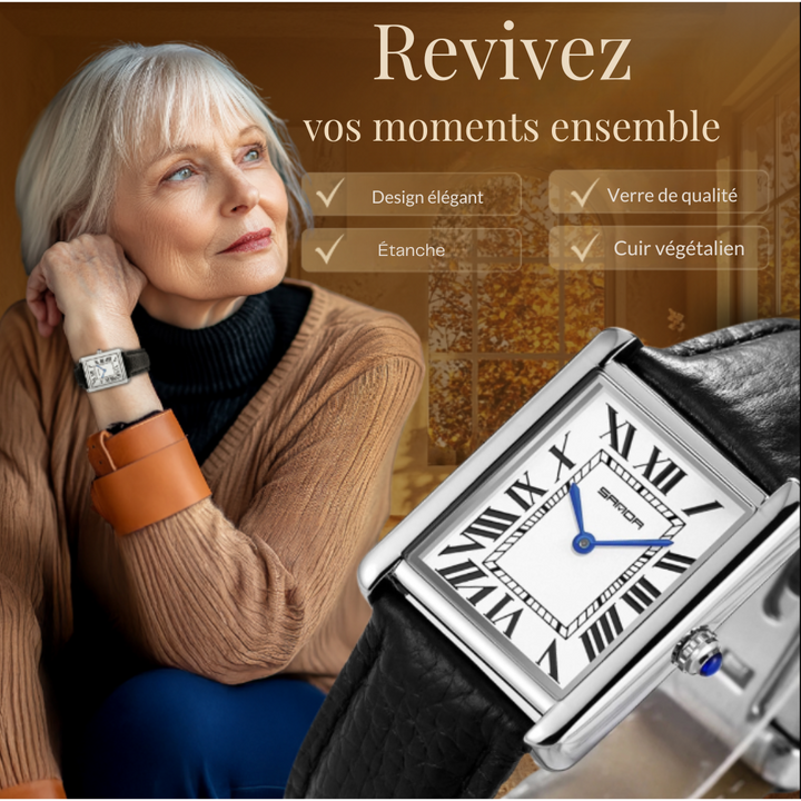 Montre Carrée Élégante pour Couples