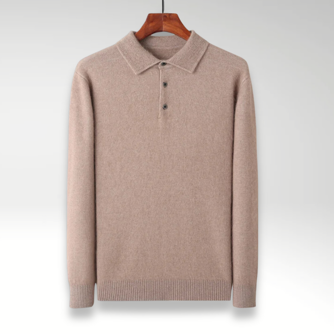 Le Cloe™ | Pull polo en vison et cachemire