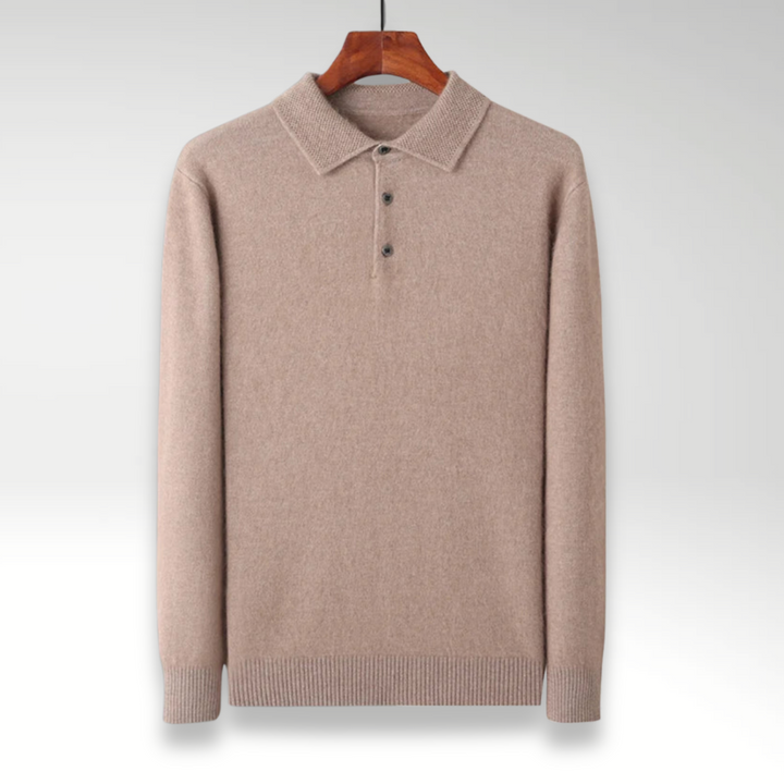 Le Cloe™ | Pull polo en vison et cachemire