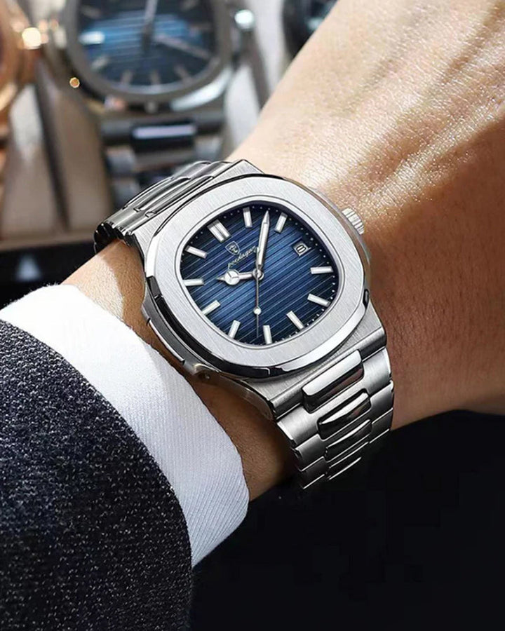 Montre de luxe en acier inoxydable