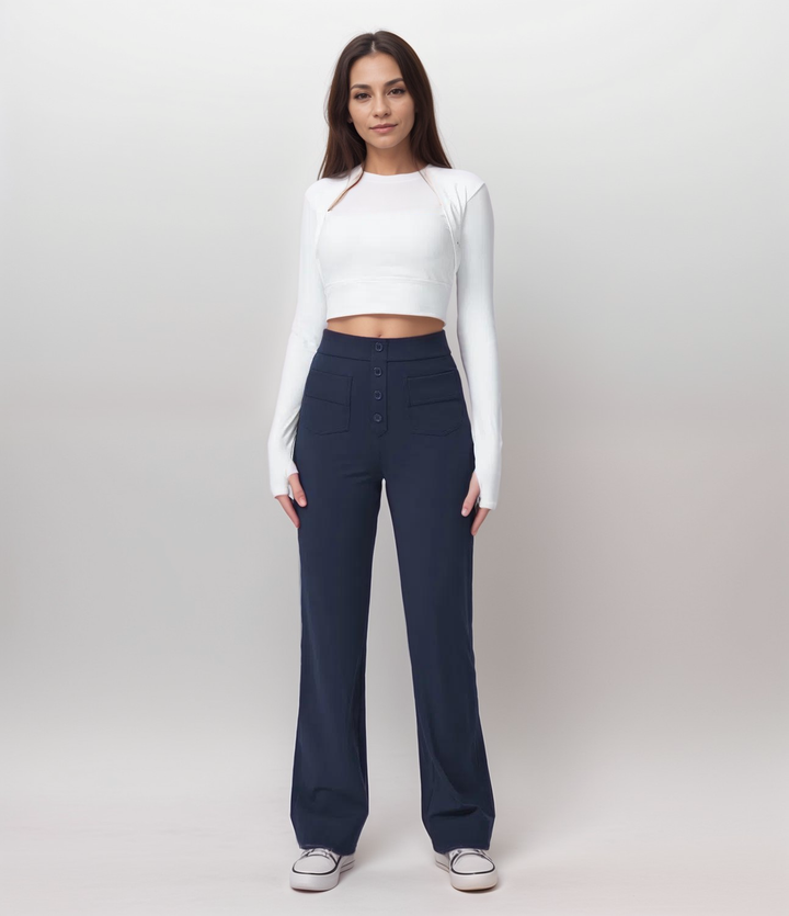 Elsa | Pantalon élastique à taille haute