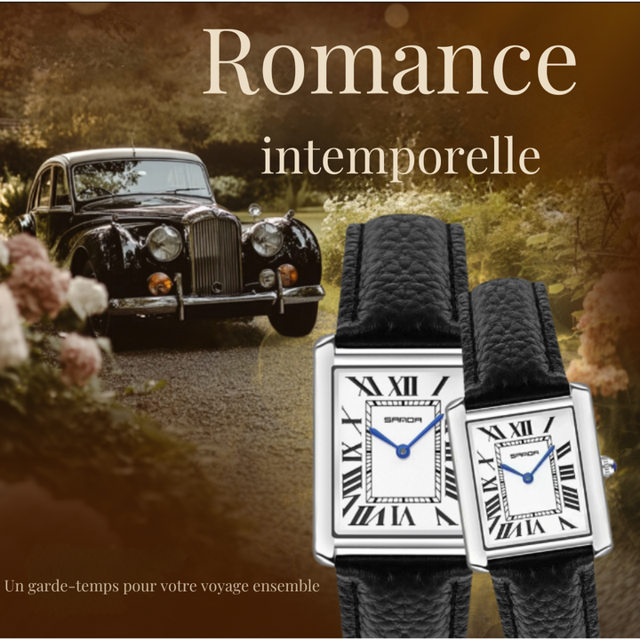Montre Carrée Élégante pour Couples