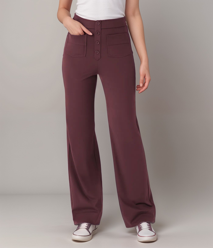 Elsa | Pantalon élastique à taille haute