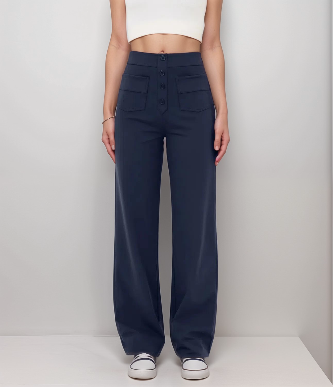 Elsa | Pantalon élastique à taille haute