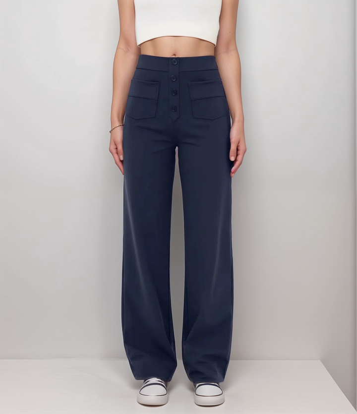 Elsa | Pantalon élastique à taille haute