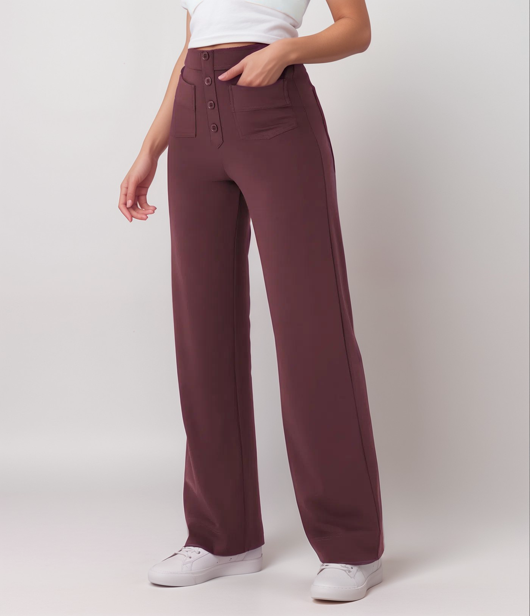 Elsa | Pantalon élastique à taille haute