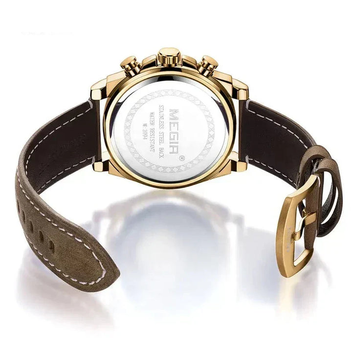 Montre Quartz Militaire en Cuir
