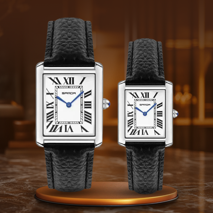 Montre Carrée Élégante pour Couples