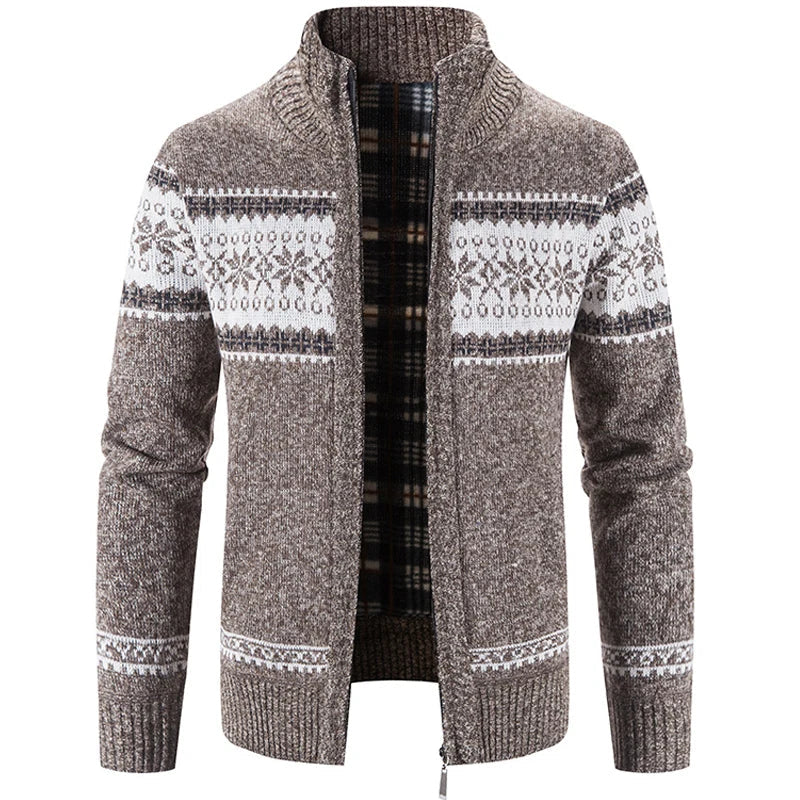 François™ | Pull scandinave chaud avec fermeture éclair