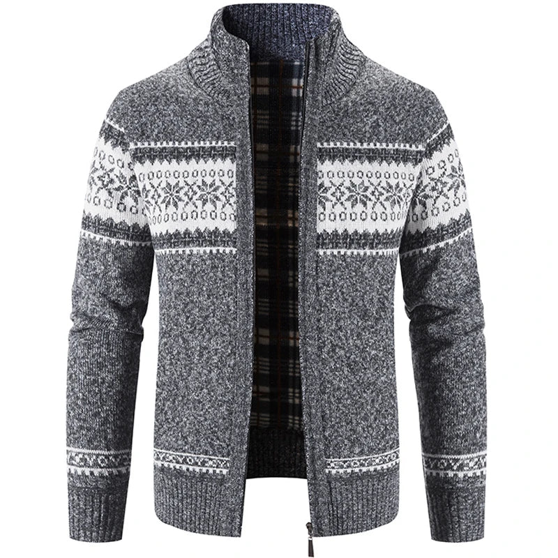 François™ | Pull scandinave chaud avec fermeture éclair