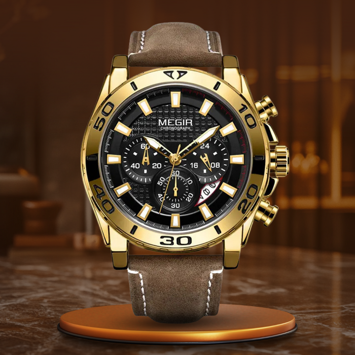 Montre Quartz Militaire en Cuir