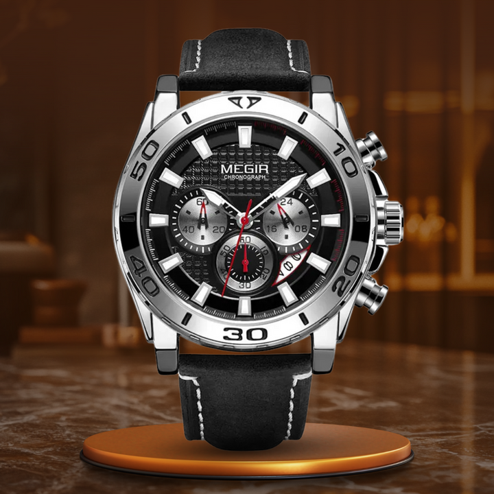 Montre Quartz Militaire en Cuir