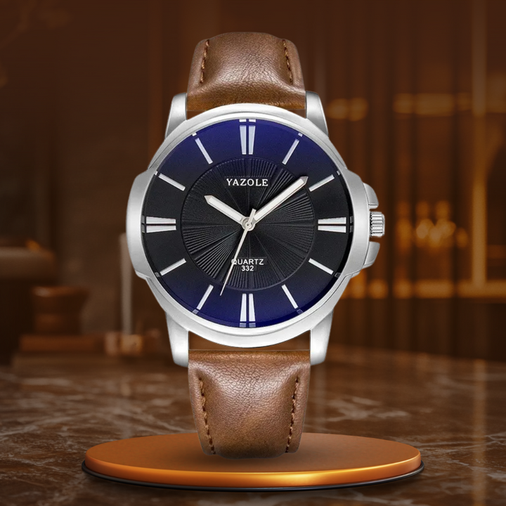 Montre Homme Verre Bleu
