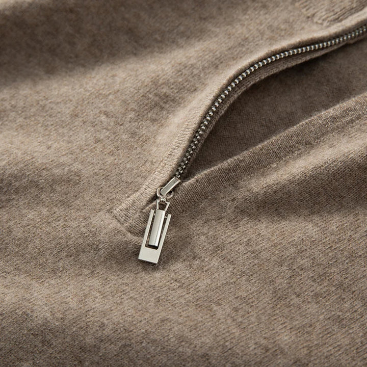 Le Cloe™ | Pull à fermeture éclair en cachemire classique pour hommes