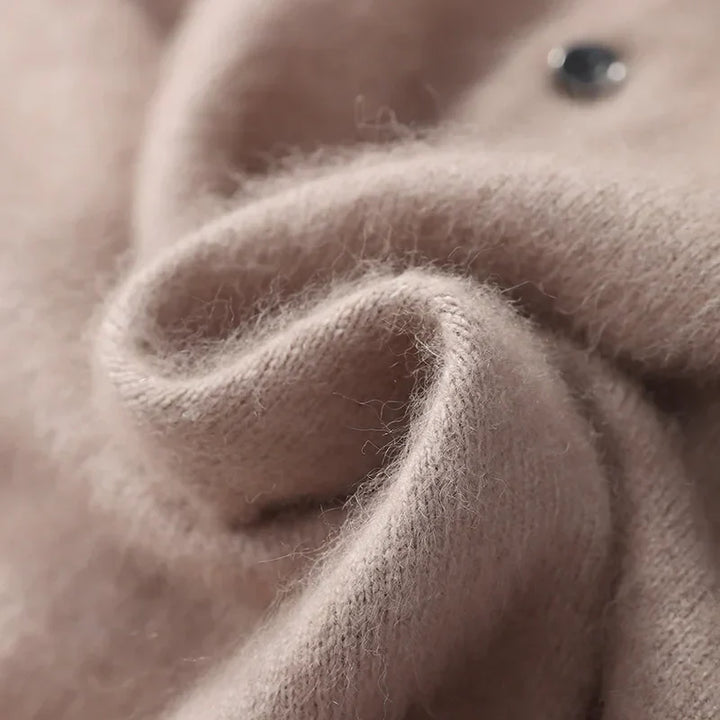 Le Cloe™ | Pull polo en vison et cachemire