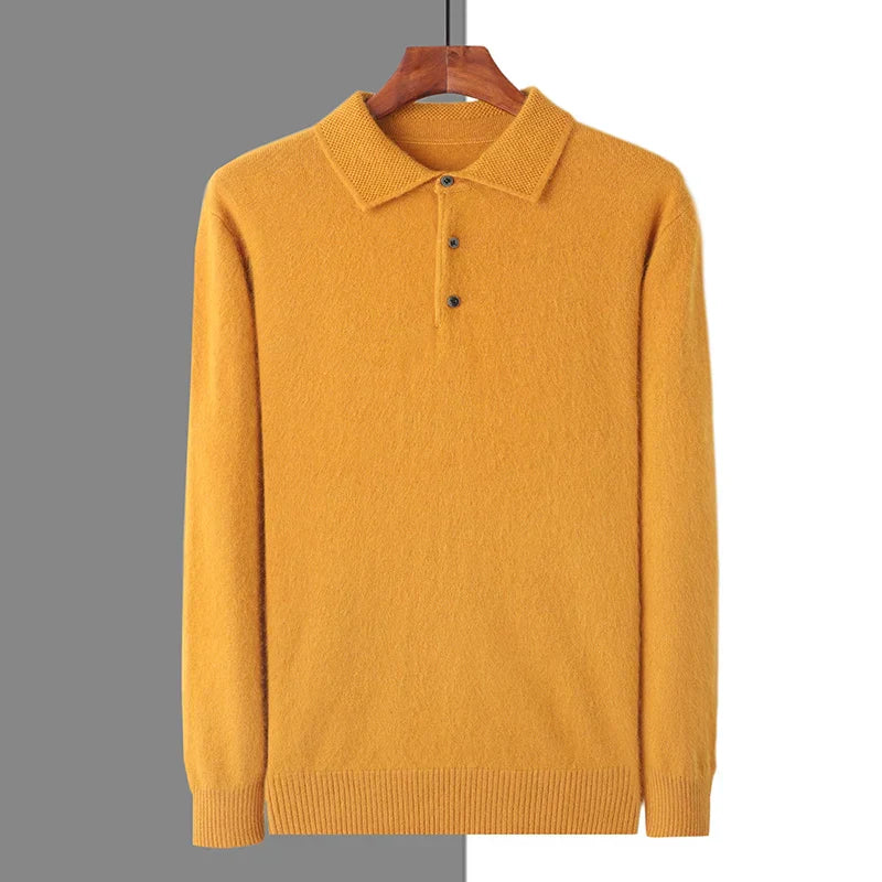 Le Cloe™ | Pull polo en vison et cachemire