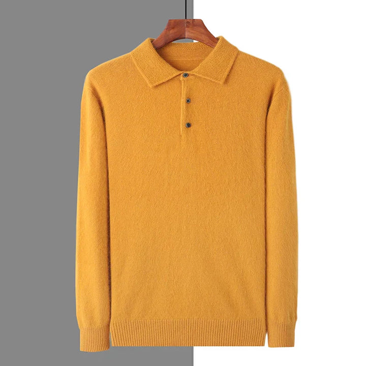 Le Cloe™ | Pull polo en vison et cachemire