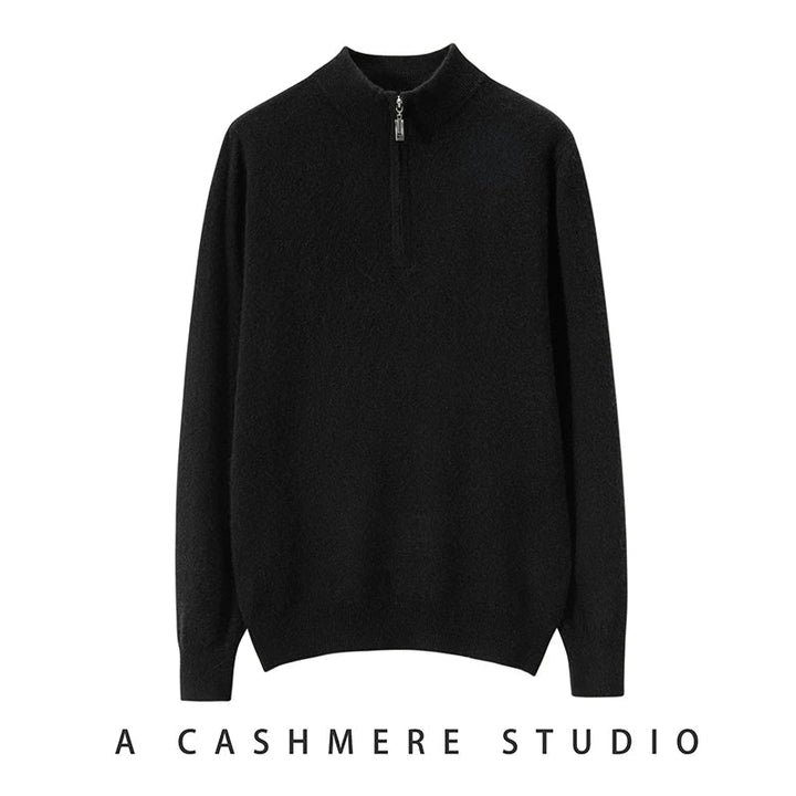 Le Cloe™ | Pull à fermeture éclair en cachemire classique pour hommes
