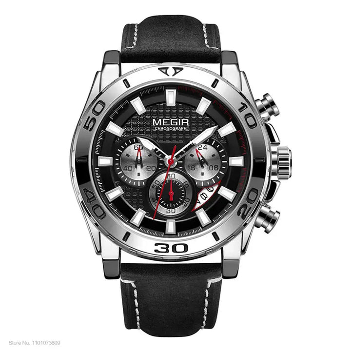 Montre Quartz Militaire en Cuir