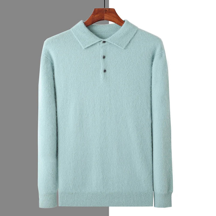 Le Cloe™ | Pull polo en vison et cachemire
