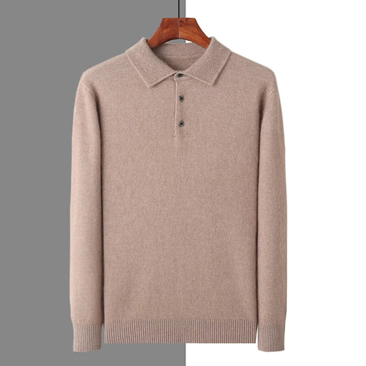 Le Cloe™ | Pull polo en vison et cachemire