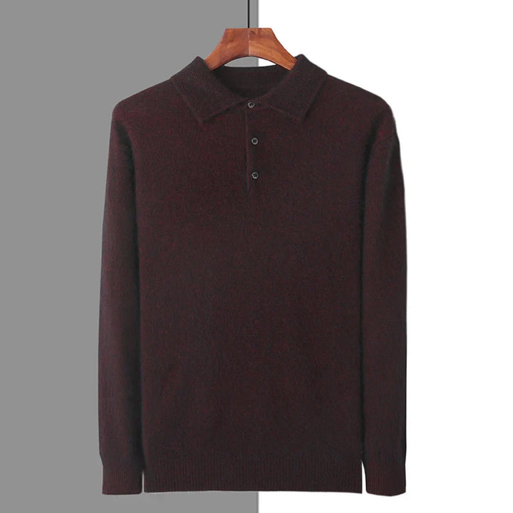 Le Cloe™ | Pull polo en vison et cachemire