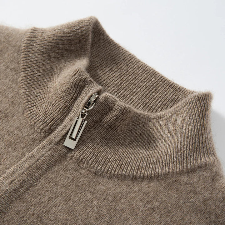 Le Cloe™ | Pull à fermeture éclair en cachemire classique pour hommes