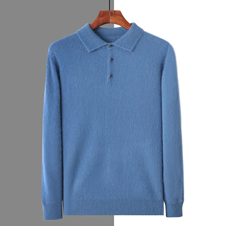 Le Cloe™ | Pull polo en vison et cachemire